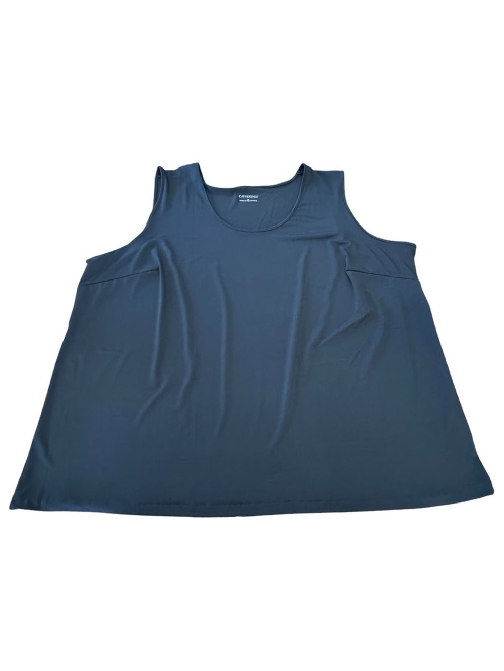Catherines Basic Black Scoop Neck Stretch Tank Top Staple Women’s Size 2X